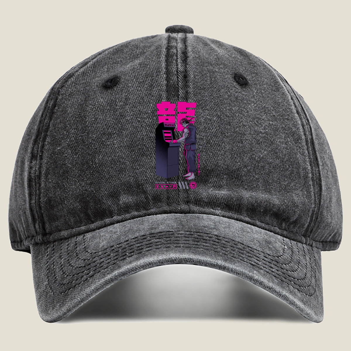 Street Fighter Ryu Arcade - Washed Denim - Baseball Cap