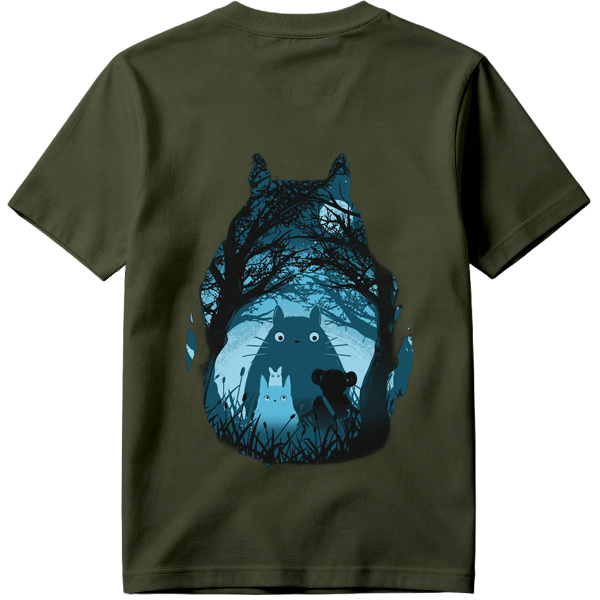 Totoro and Friends in the Moonlit Forest - Tee