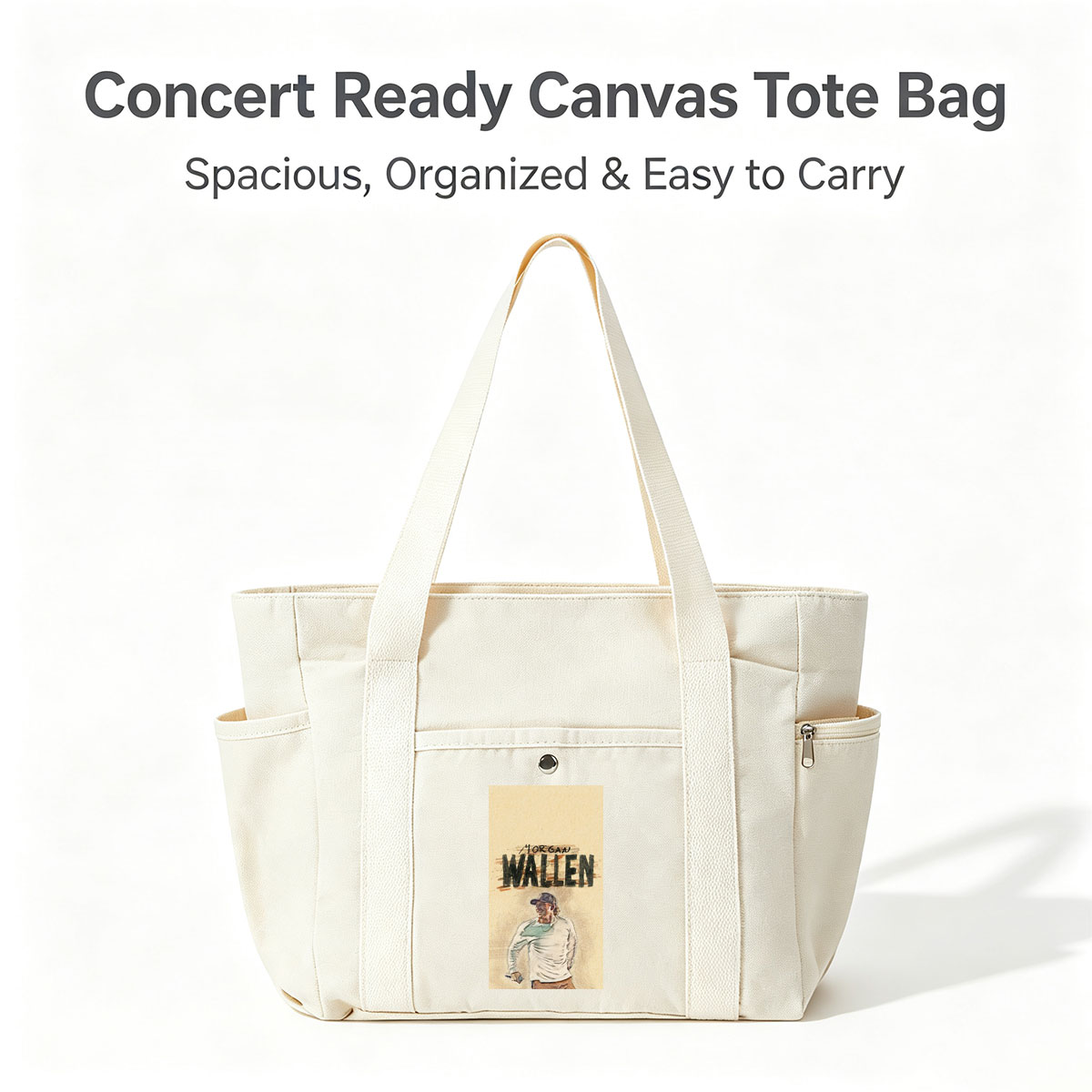 Morgan Wallen Performing on Stage in a Casual Outfit with Microphone - Multi-pocket bags