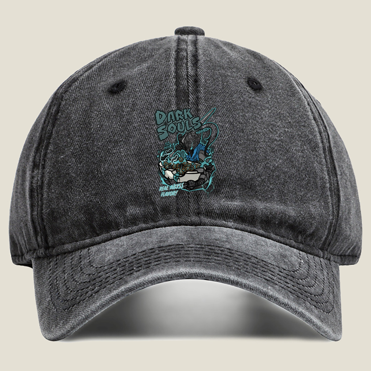 Dark Souls: Abyssal Chocolate Milk - Washed Denim - Baseball Cap