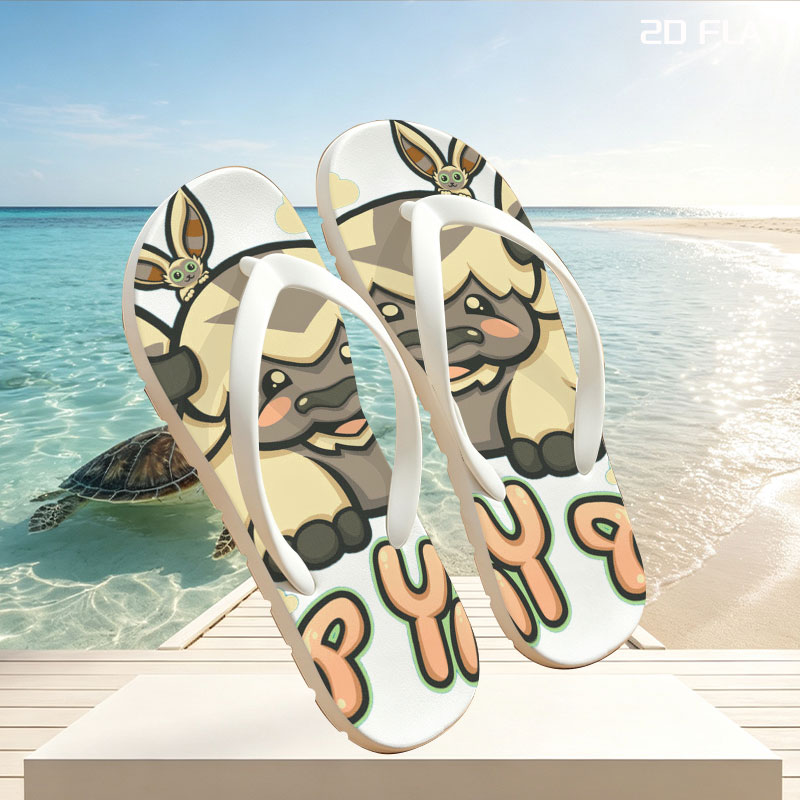 Yip Yip: A Cute Buffalo with a Bunny on Its Back -  flip-flops