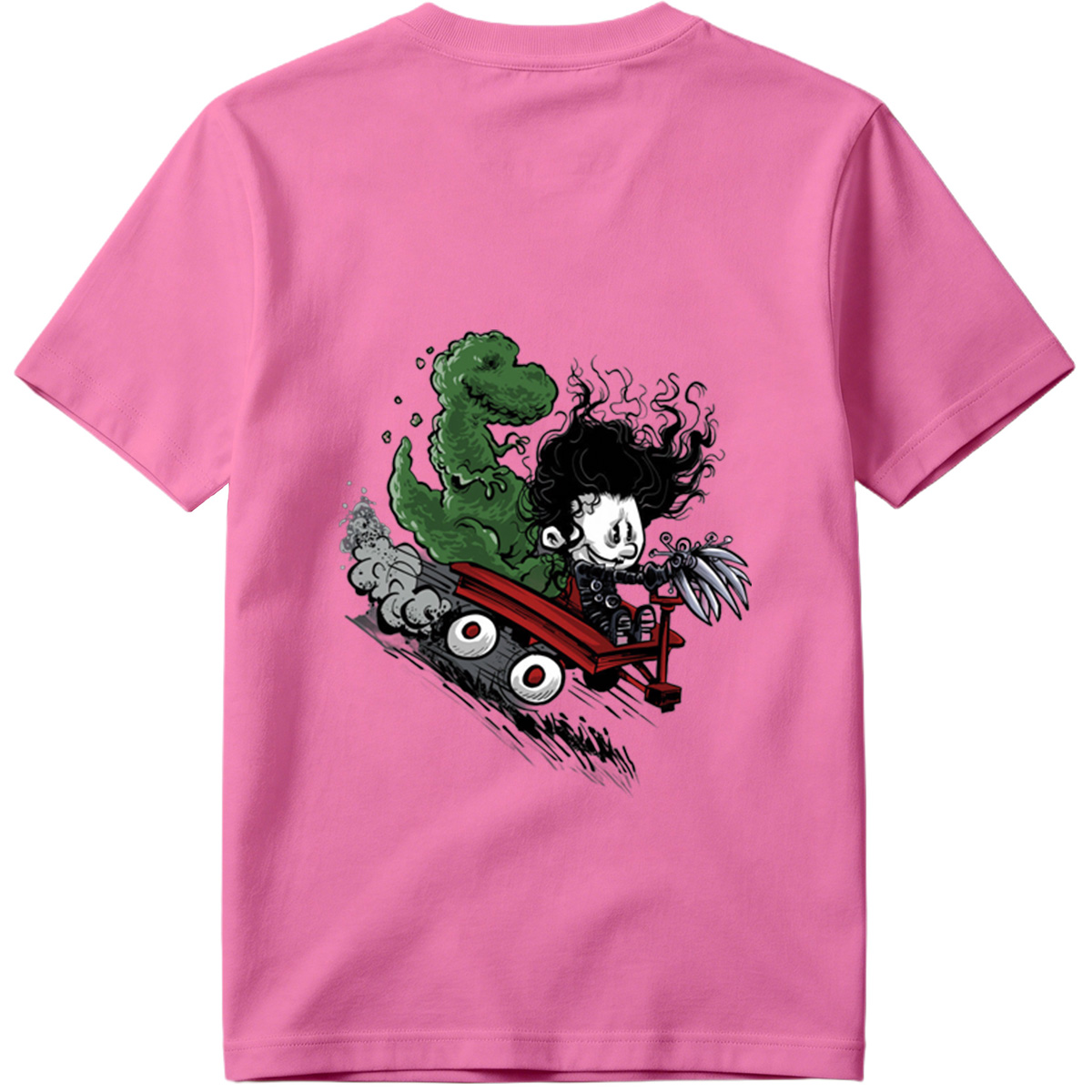 Coraline and the Green Monster in a Red Cart - Tee