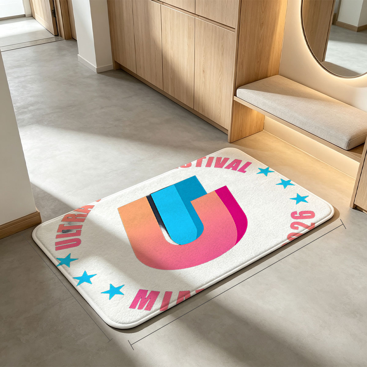 Ultra Music Festival Miami, FL - 2026 Logo - Flannel floor mat