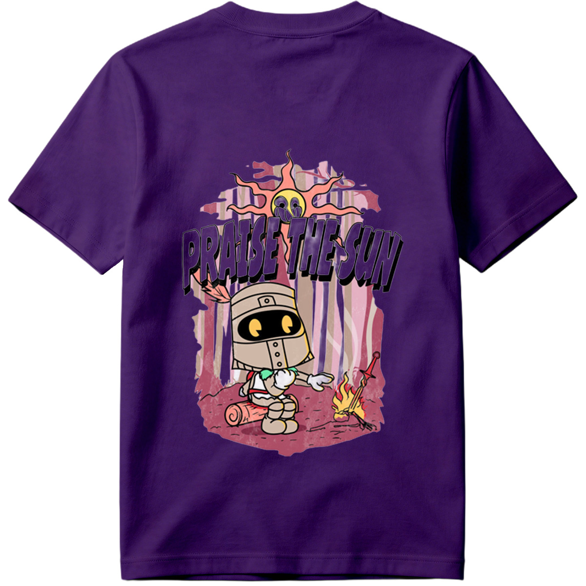 Praise the Sun - Knight and Sun Character Art - Tee