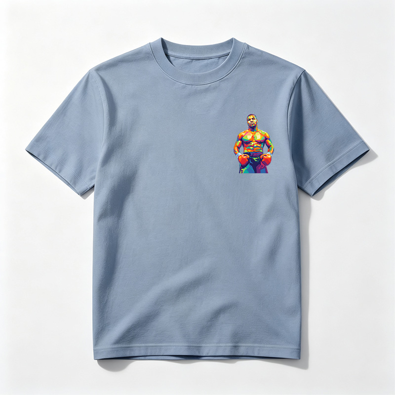 Mike Tyson in Vibrant Geometric Art Style - Tee