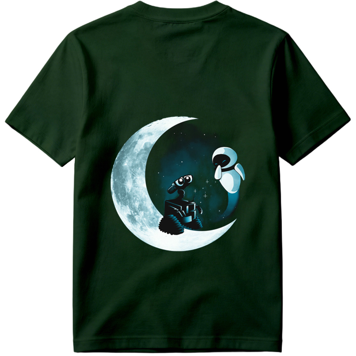 WALL-E and EVE on the Moon - Tee
