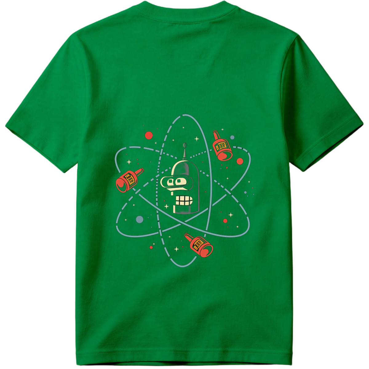 Futurama Bender Atomic Beer Orbit - Tee