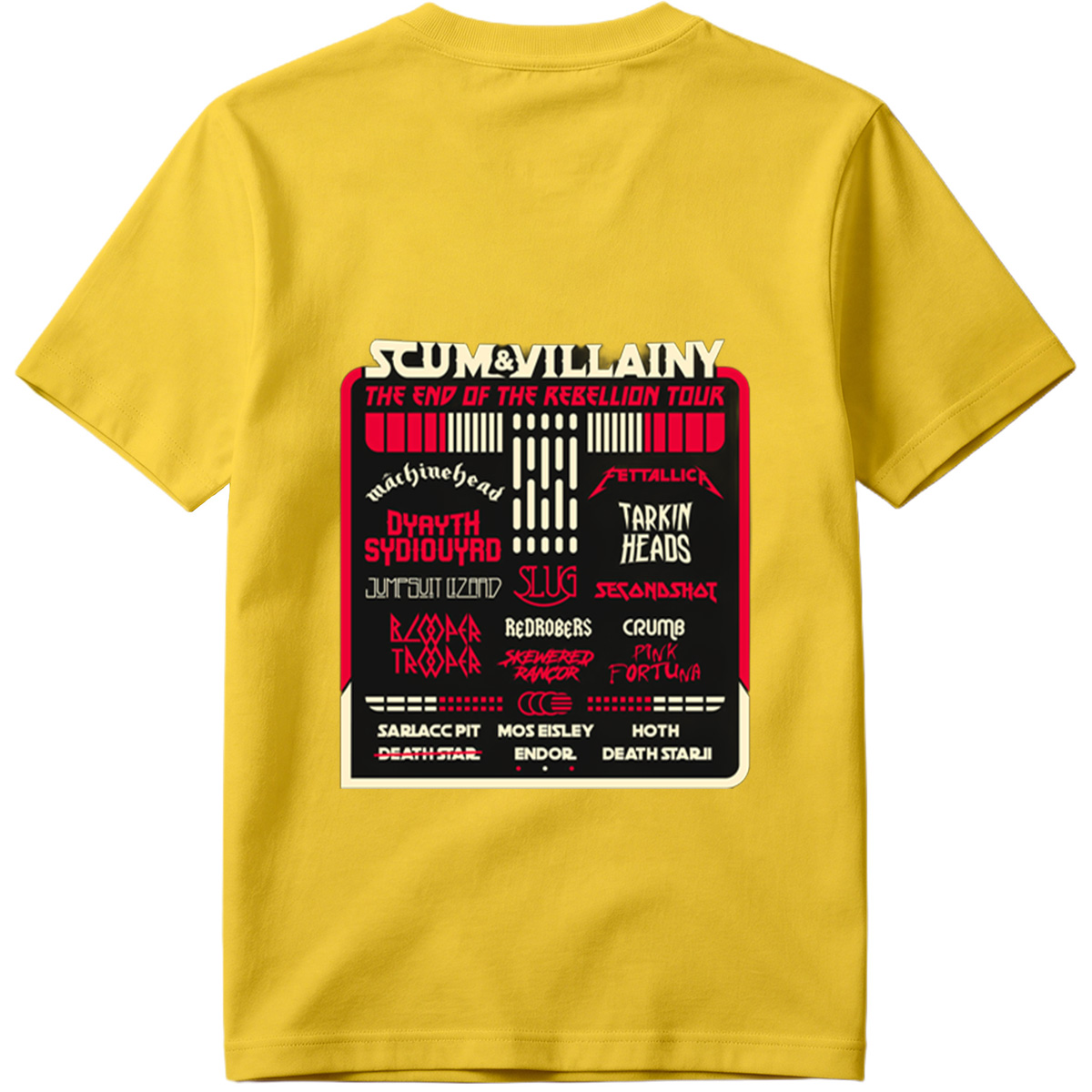 Scum & Villainy: The End of the Rebellion Tour – Star Wars Inspired Band Lineup - Tee