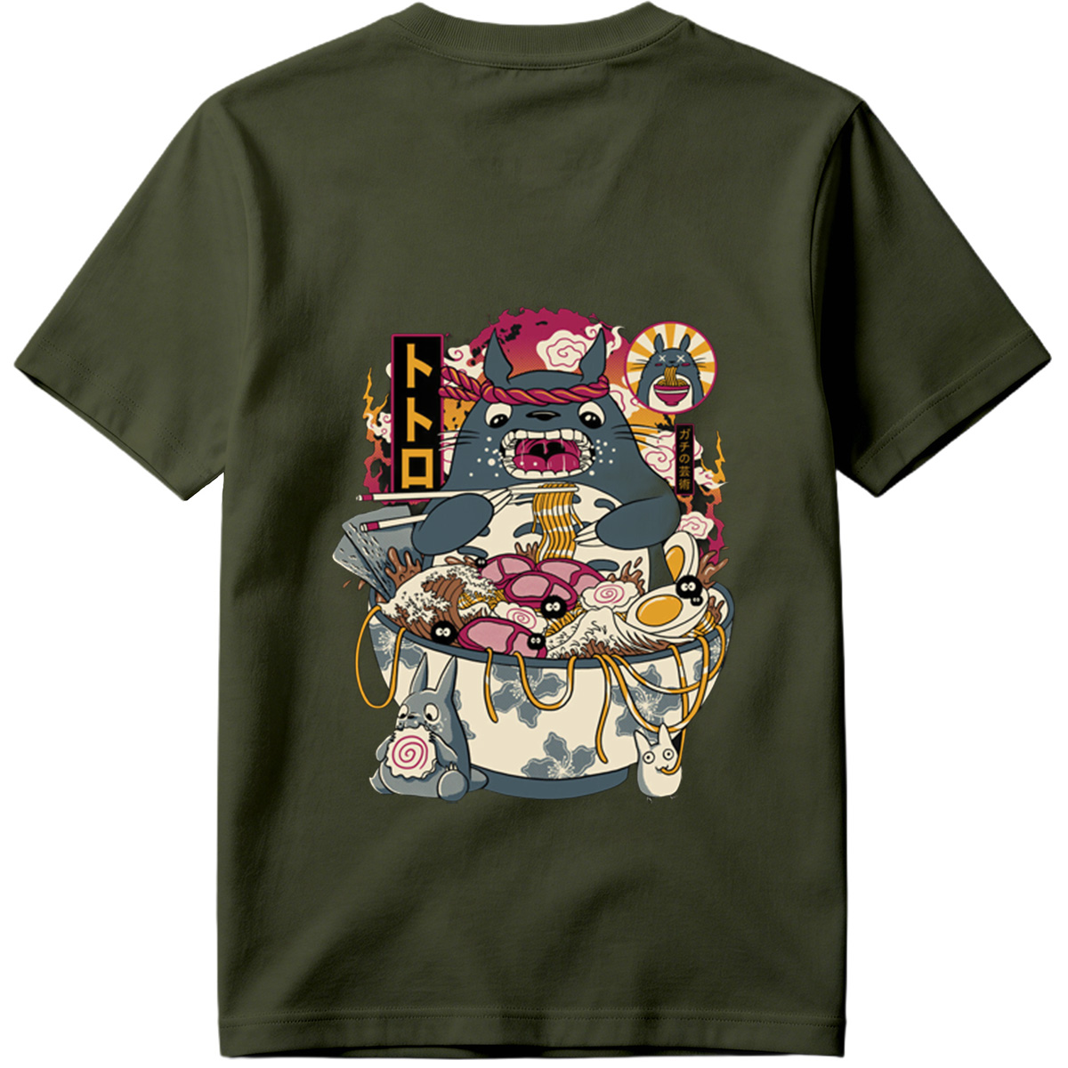 Totoro Ramen Bowl Featuring Totoro and Friends - Tee