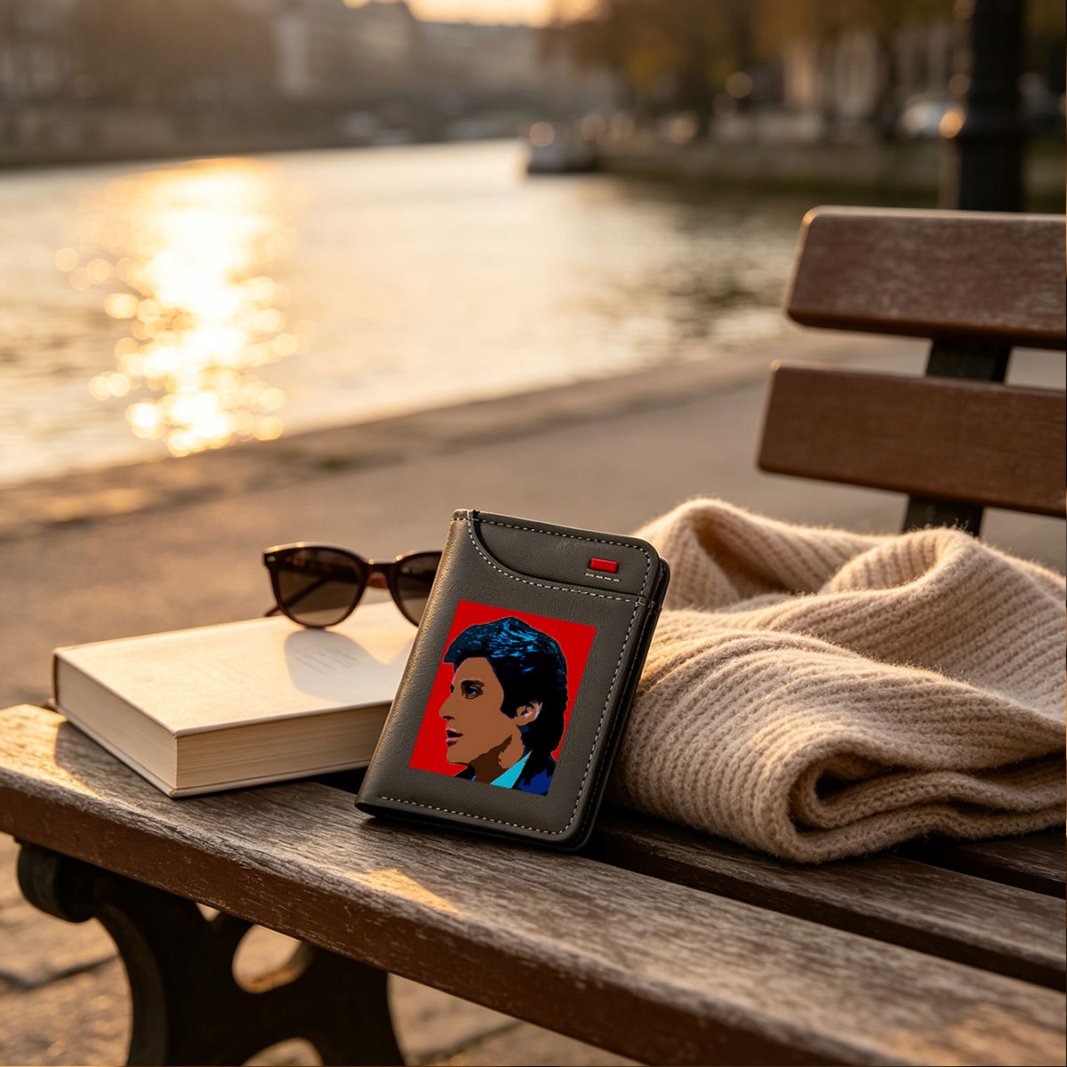 Freddie Mercury Portrait in Pop Art Style - Vertical Style Wallet