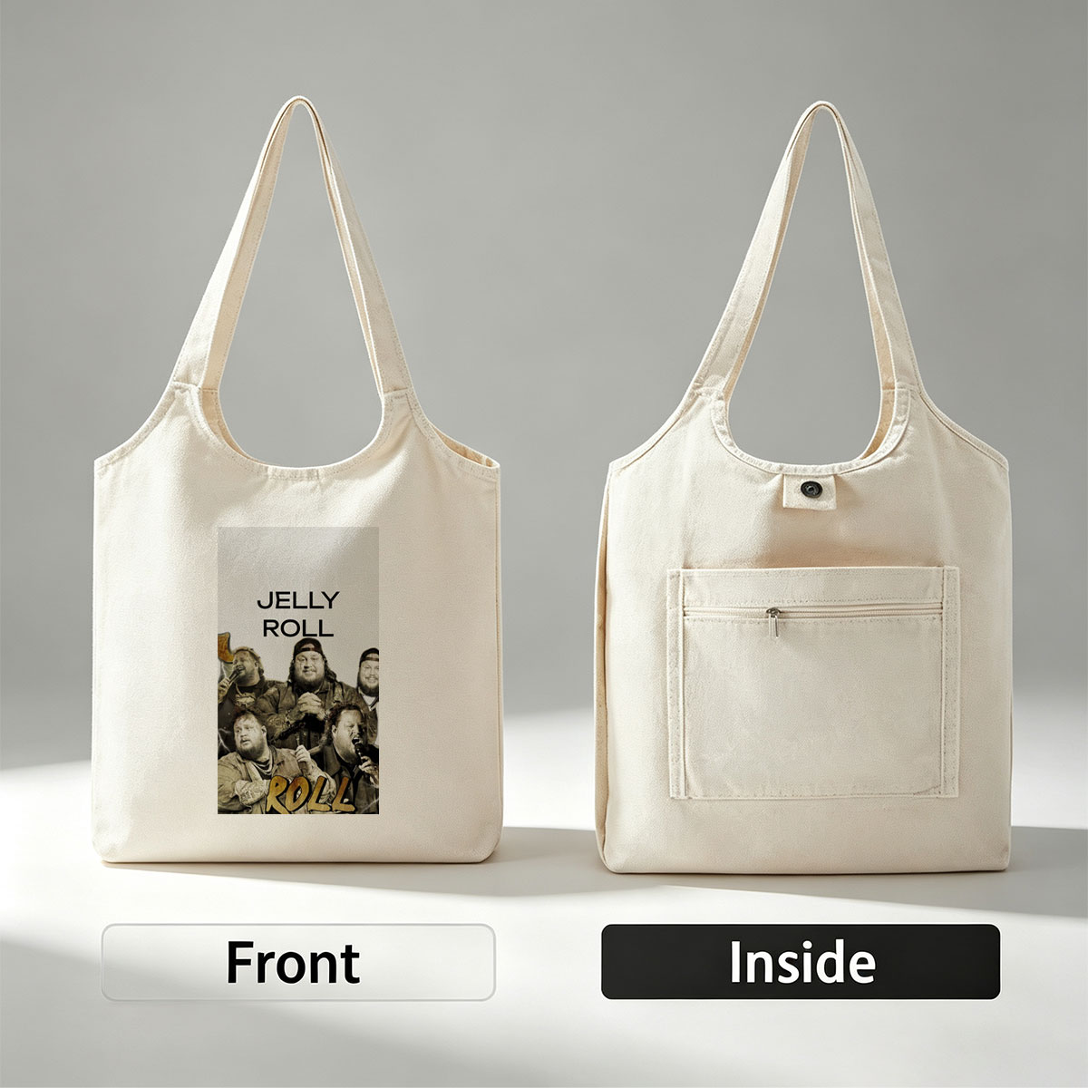 Jelly Roll Band Performing Live with Microphones and Dynamic Energy - Canvas shoulder bags/