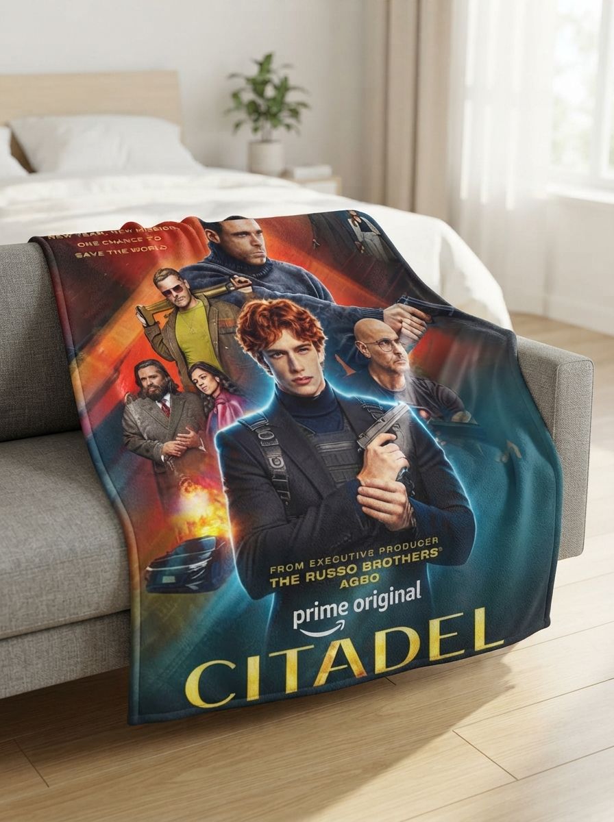 Custom Photo Flannel Throw Blanket Personalized Face Headshot Print Ultra Soft Warm Plush Fleece Cover for Bed Couch