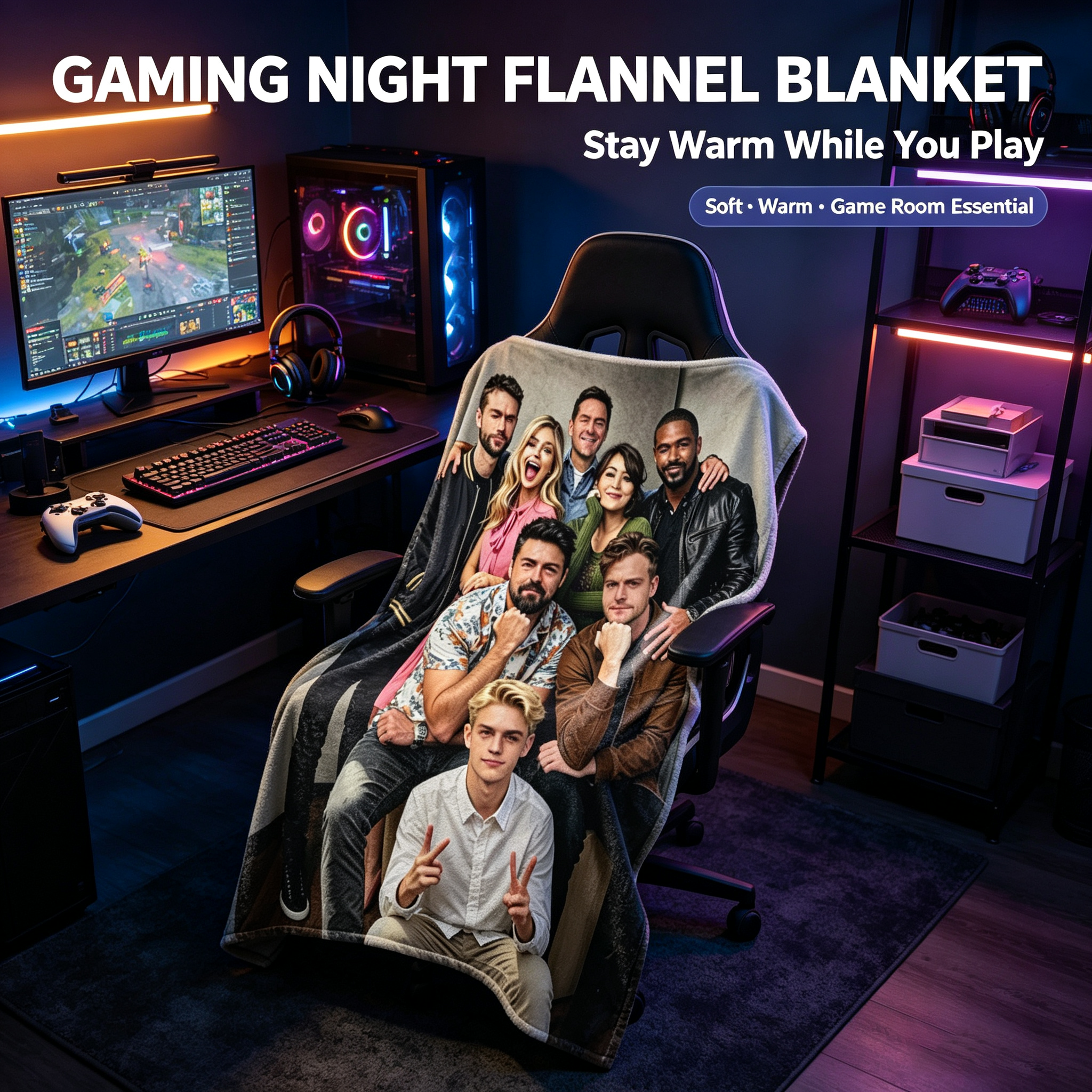 Custom Face Blanket Featuring The Cast of 