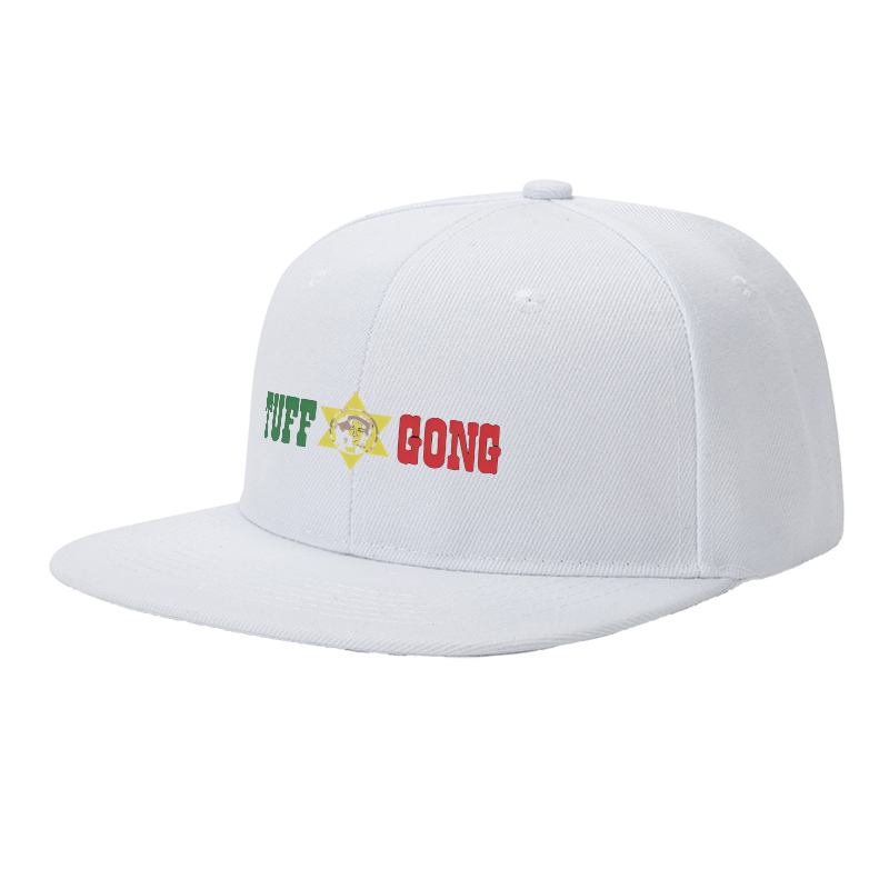 Flat Brim Baseball Cap TUFF GONG Star Logo Print Streetwear Underground Skate Style for Basketball Court Skate Park Hip Hop Artists and Urban Explorers
