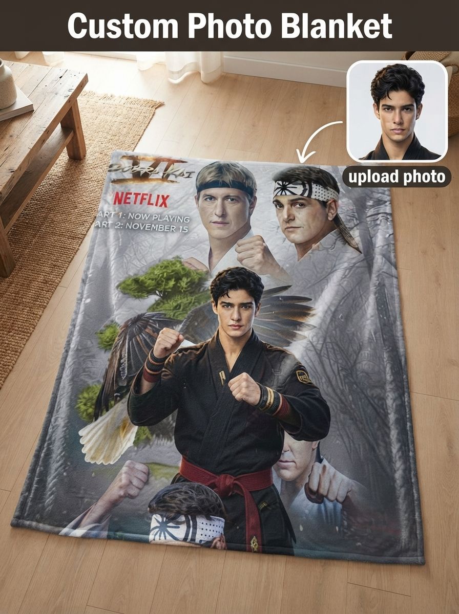 Custom Photo Face Portrait Flannel Throw Blanket Soft Warm Fleece Bed Couch Cover Ideal Personalized Keepsake Gift