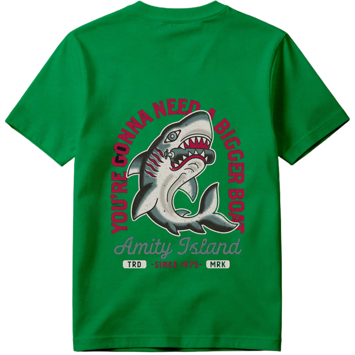 Jaws - Amity Island Shark Design - Tee