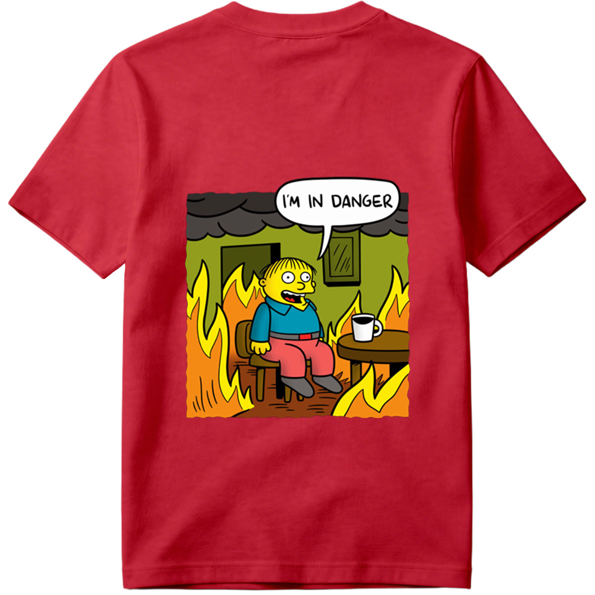 Simpsons Character in Burning Room - Tee