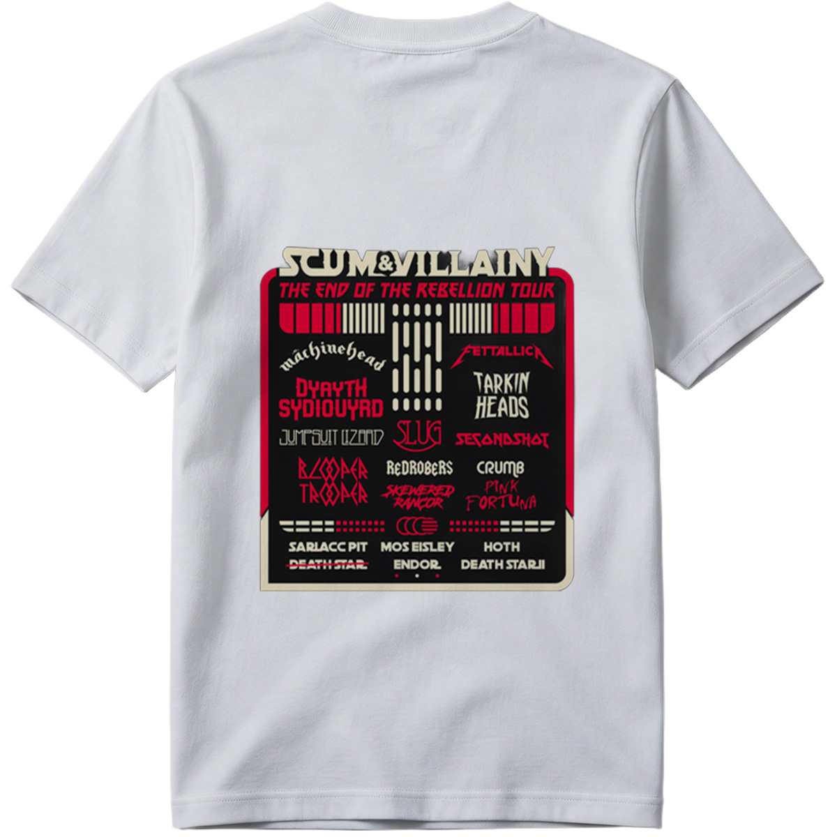 Scum & Villainy: The End of the Rebellion Tour – Star Wars Inspired Band Lineup - Tee