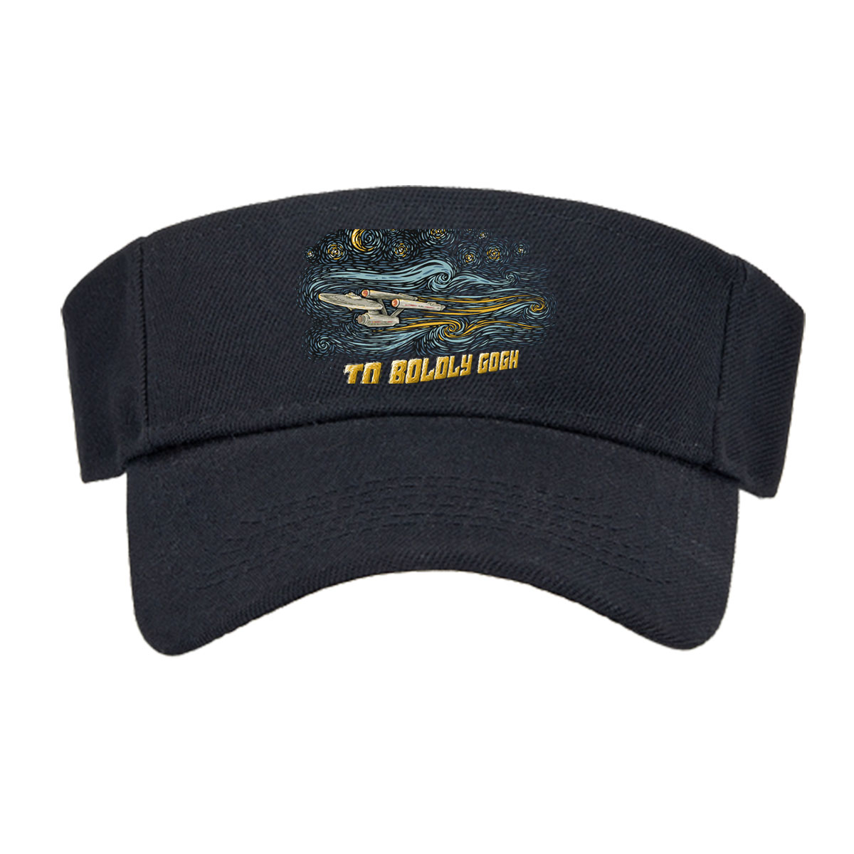 Star Trek USS Enterprise in Van Gogh Style: To Boldly Cogh -  Visor cap