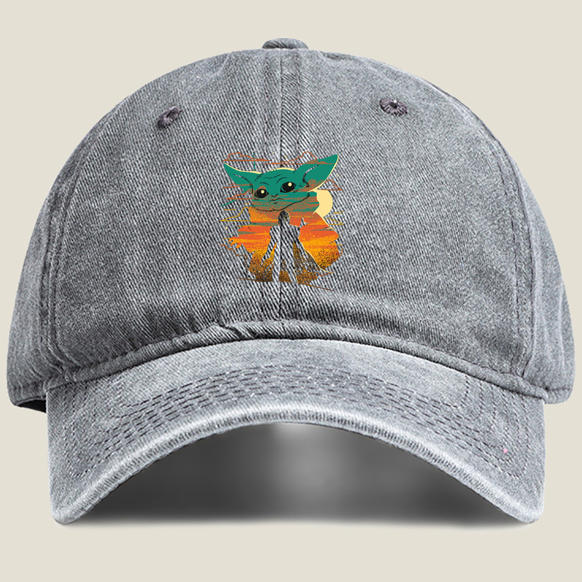 The Mandalorian and Grogu Sunset Silhouette - Hat