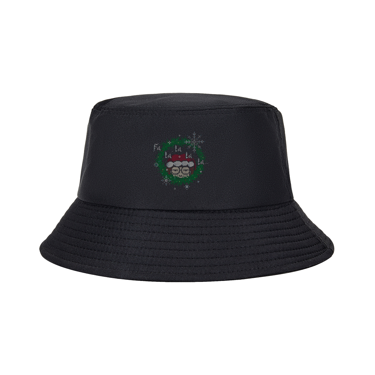 Santa Claus in a Christmas Wreath - Fisherman's Hat