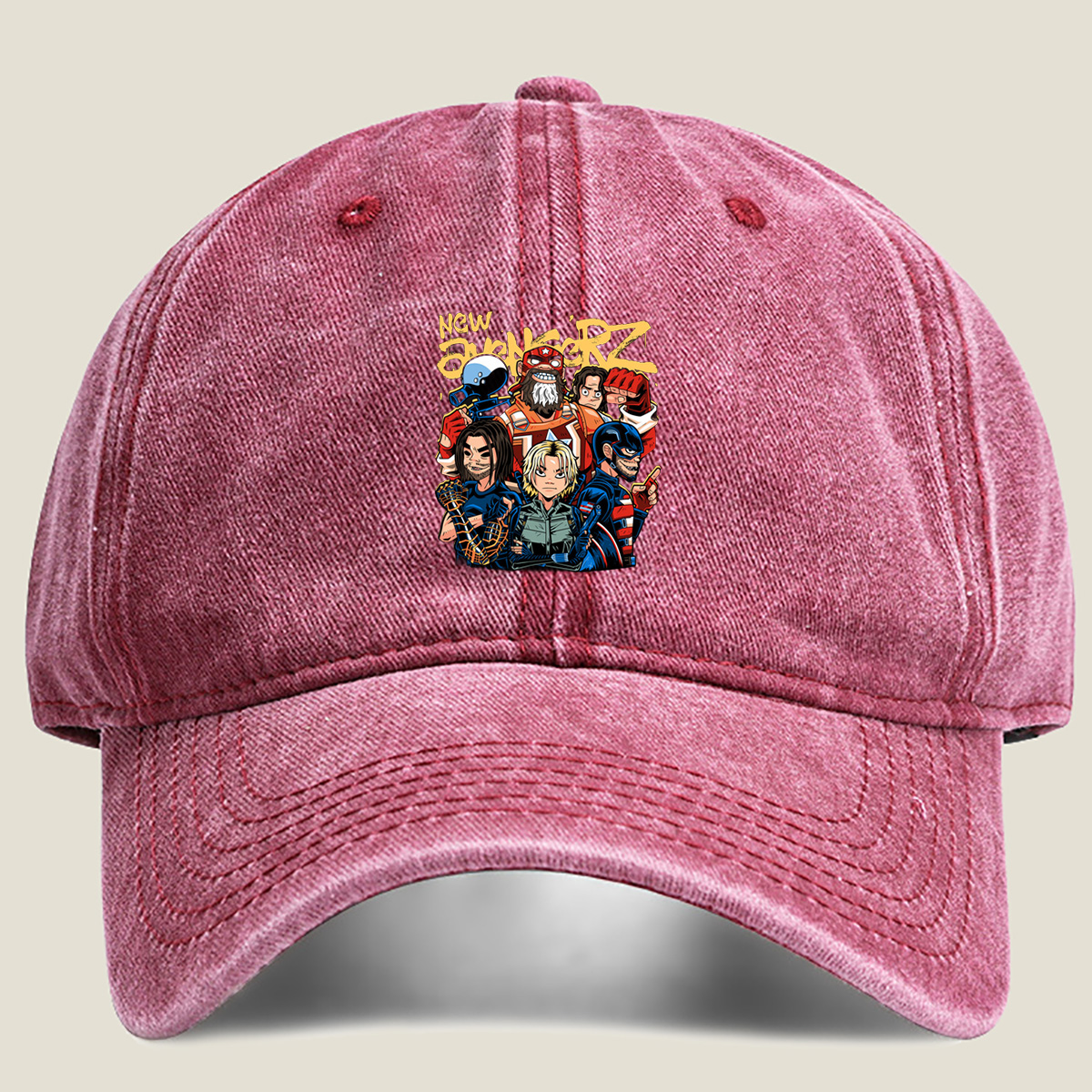 New Avengers: Captain America, Iron Man, Thor, Black Widow, Hulk, Hawkeye - Washed Denim - Baseball Cap