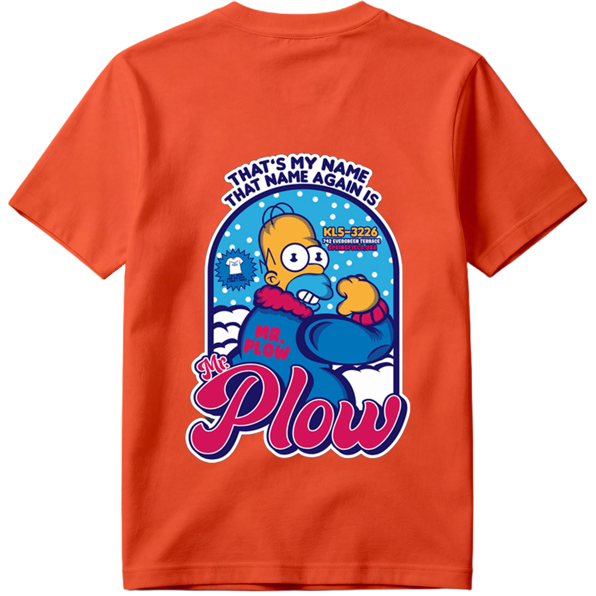 Homer Simpson Mr. Plow Springfield USA - Tee