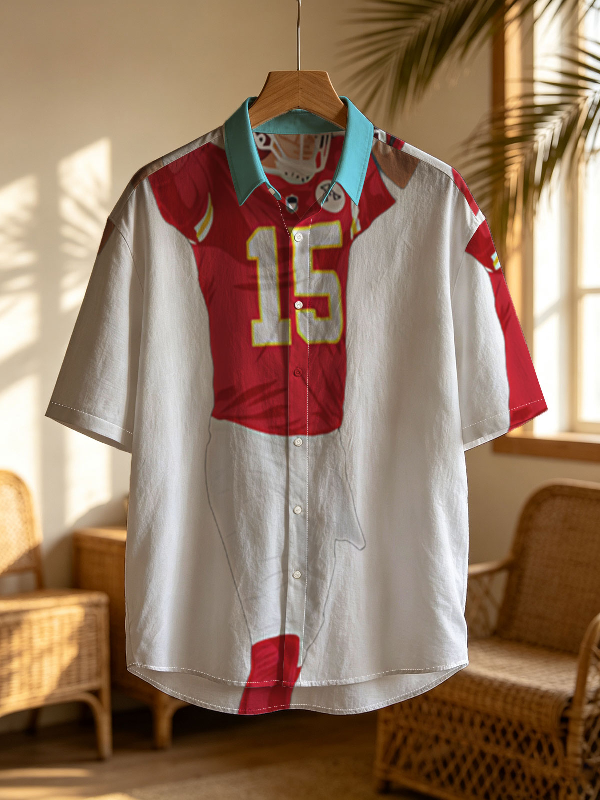 Patrick Mahomes Celebrates in Chiefs Uniform -  Shirt