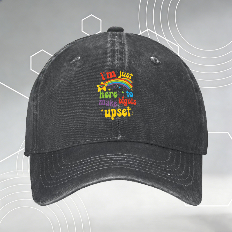 New Baseball Cap with Rainbow Pride Print 