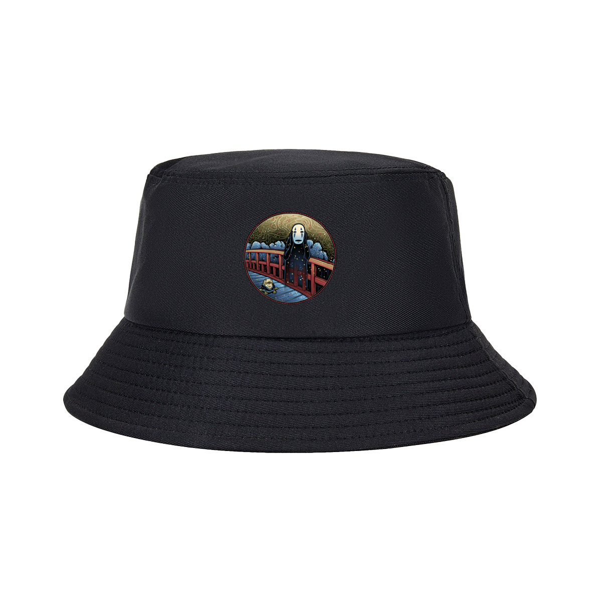 Spirited Away: No-Face and Frog on Bridge - Fisherman's Hat