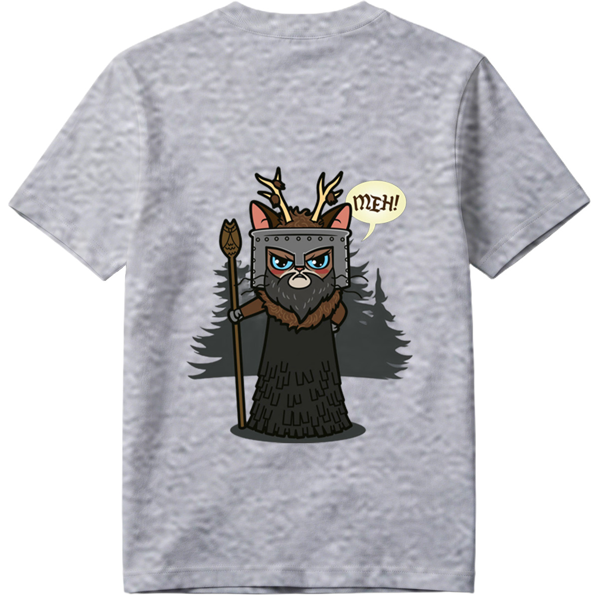 Cat Warrior with Antlers and Spear: 