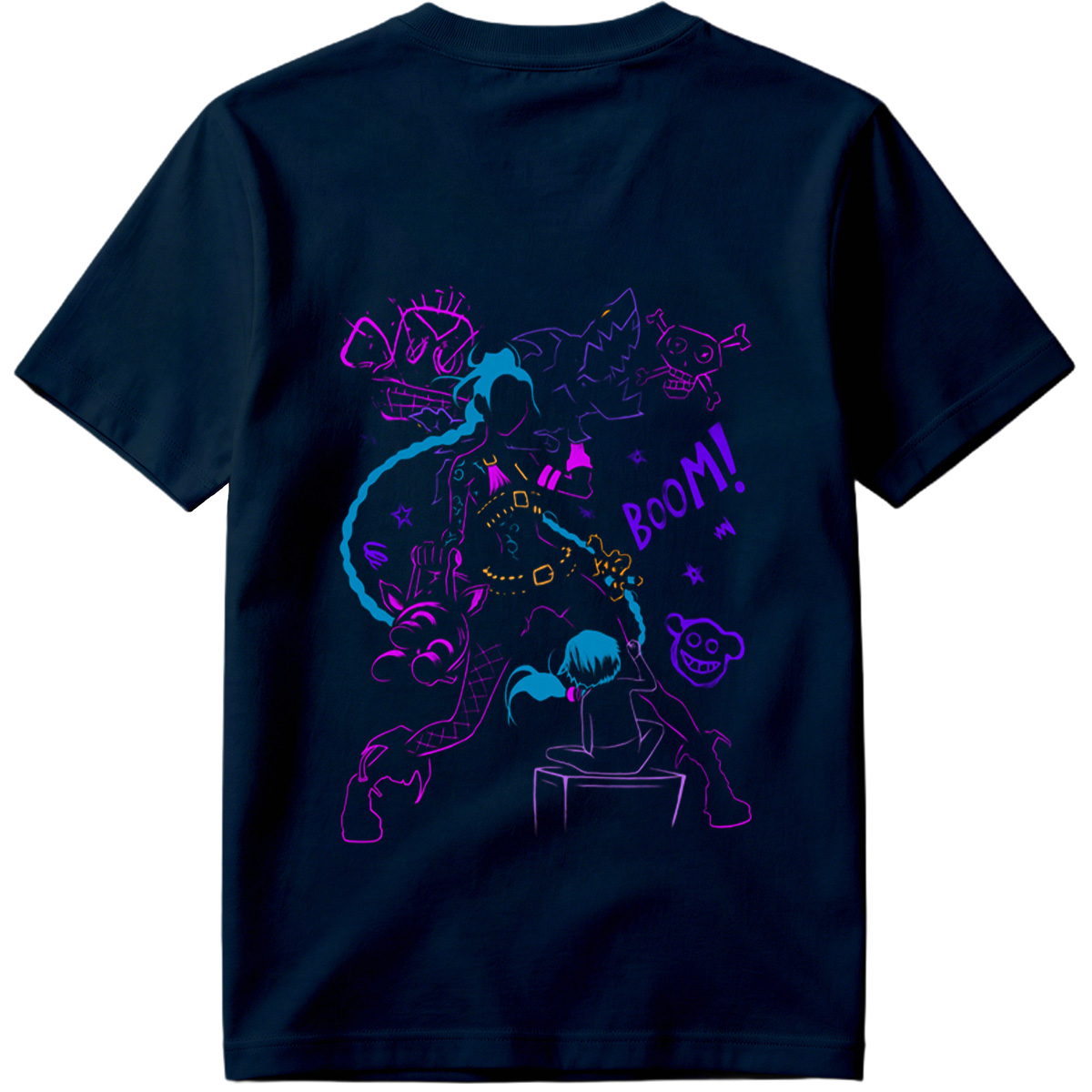 Doraemon and Friends in Neon Chaos: Boom! - Tee