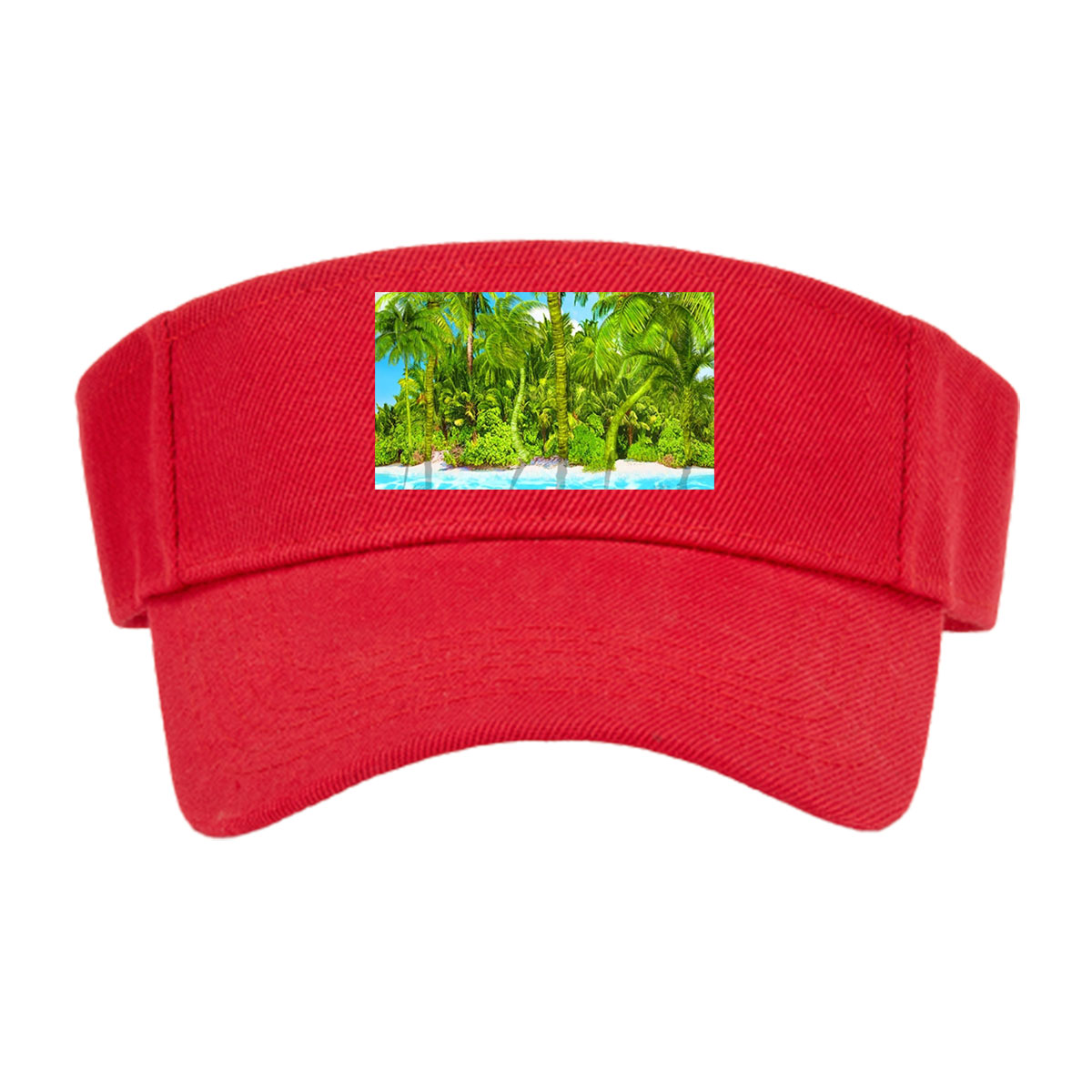 Tropical Paradise with Palm Trees and Crystal Clear Water -  Visor cap