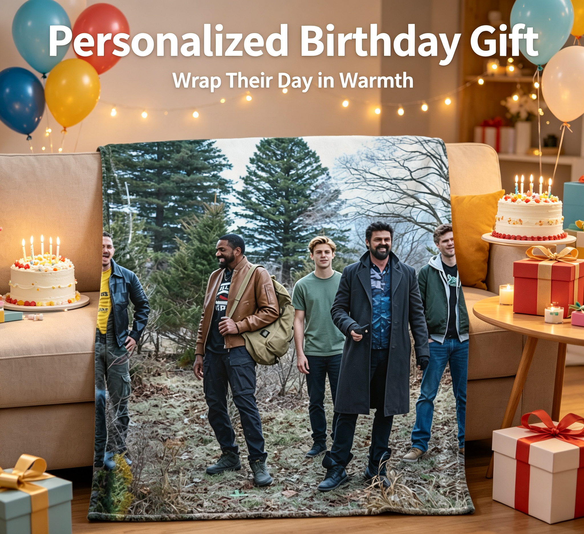 Custom Face Blanket Featuring Chris Hemsworth and Cast from 