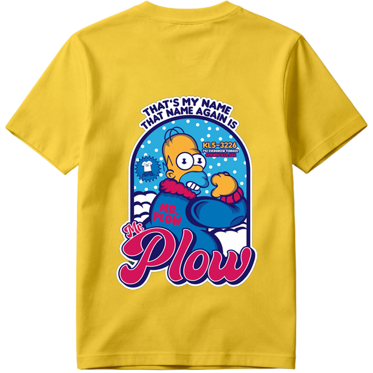 Homer Simpson Mr. Plow Springfield USA - Tee