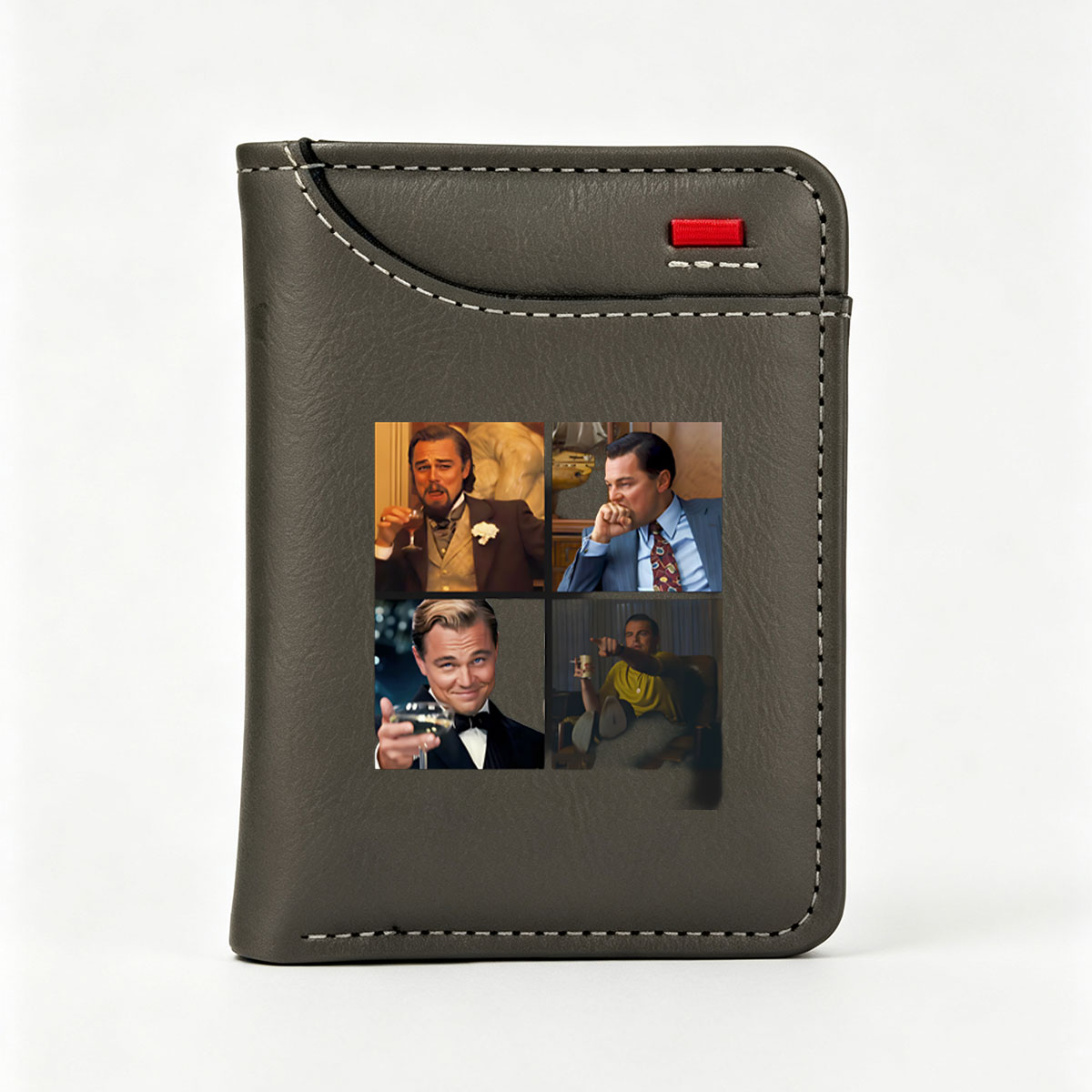 Leonardo DiCaprio in Various Roles: Jack Dawson, Jordan Belfort, Jay Gatsby, and Wolf of Wall Street - Vertical Style Wallet