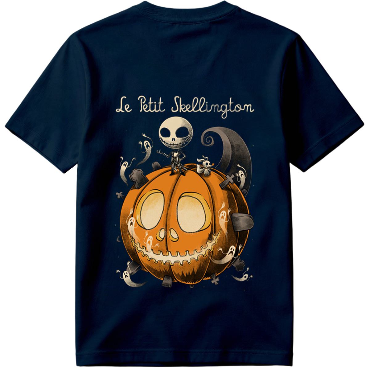 Le Petit Skellington: Jack Skellington and Zero on a Giant Pumpkin - Tee