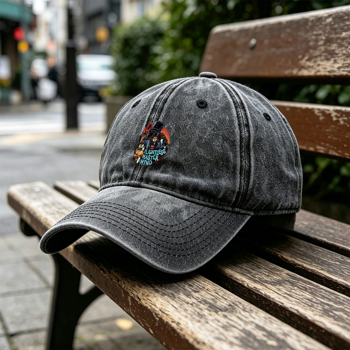 The Mad Hatter and Flightless Mastermind - Washed Denim - Baseball Cap