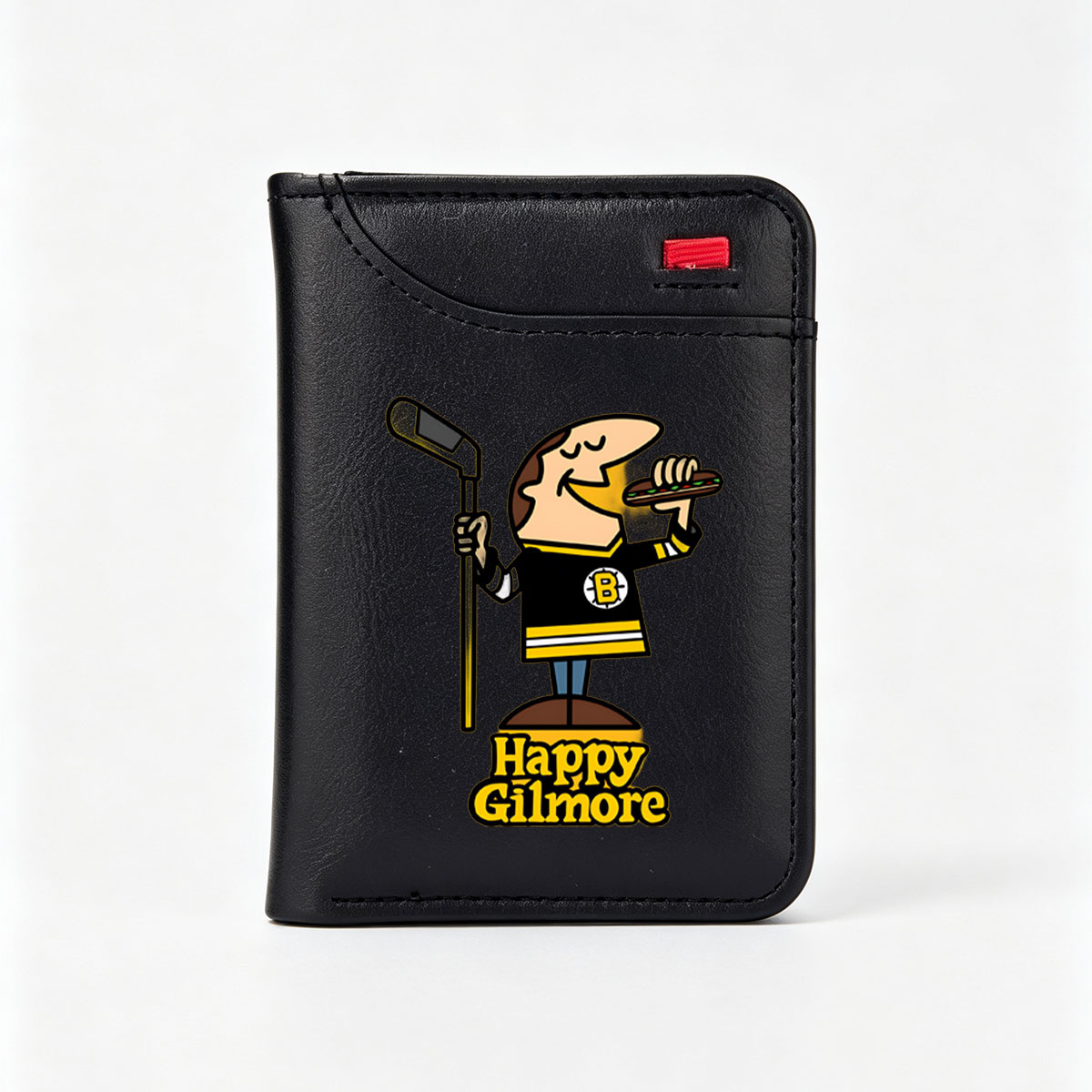Happy Gilmore: Golfing Hero with a Hockey Stick and Pizza - Vertical Style Wallet