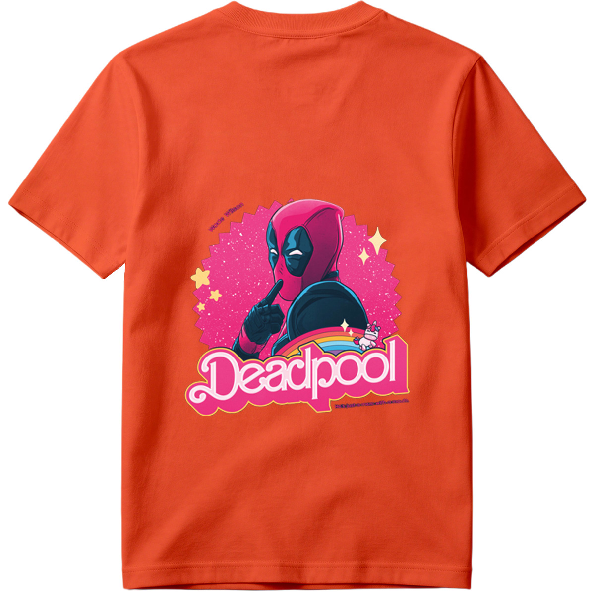 Deadpool: Wade Wilson with a Unicorn and Rainbow - Tee
