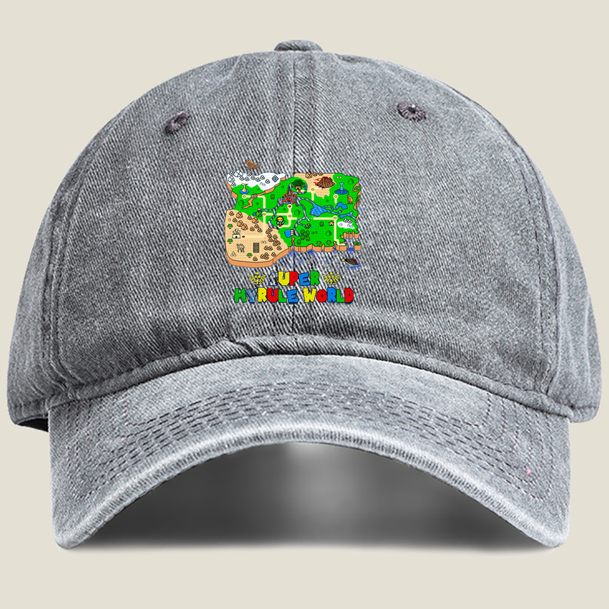 Super Hyrule World: Link's Adventure - Washed Denim - Baseball Cap