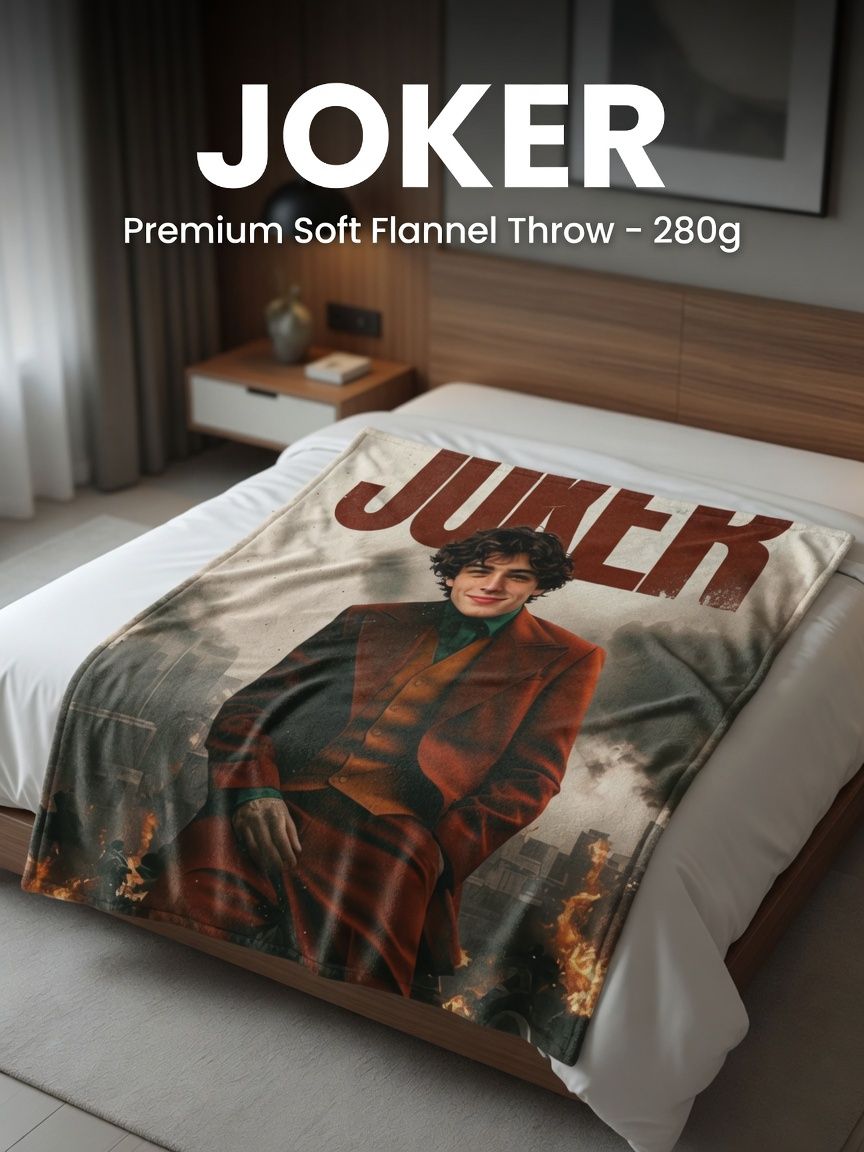 Custom Face Photo Flannel Fleece Blanket Ultra Soft Personalized Throw for Bed Couch and Travel Novelty Gift