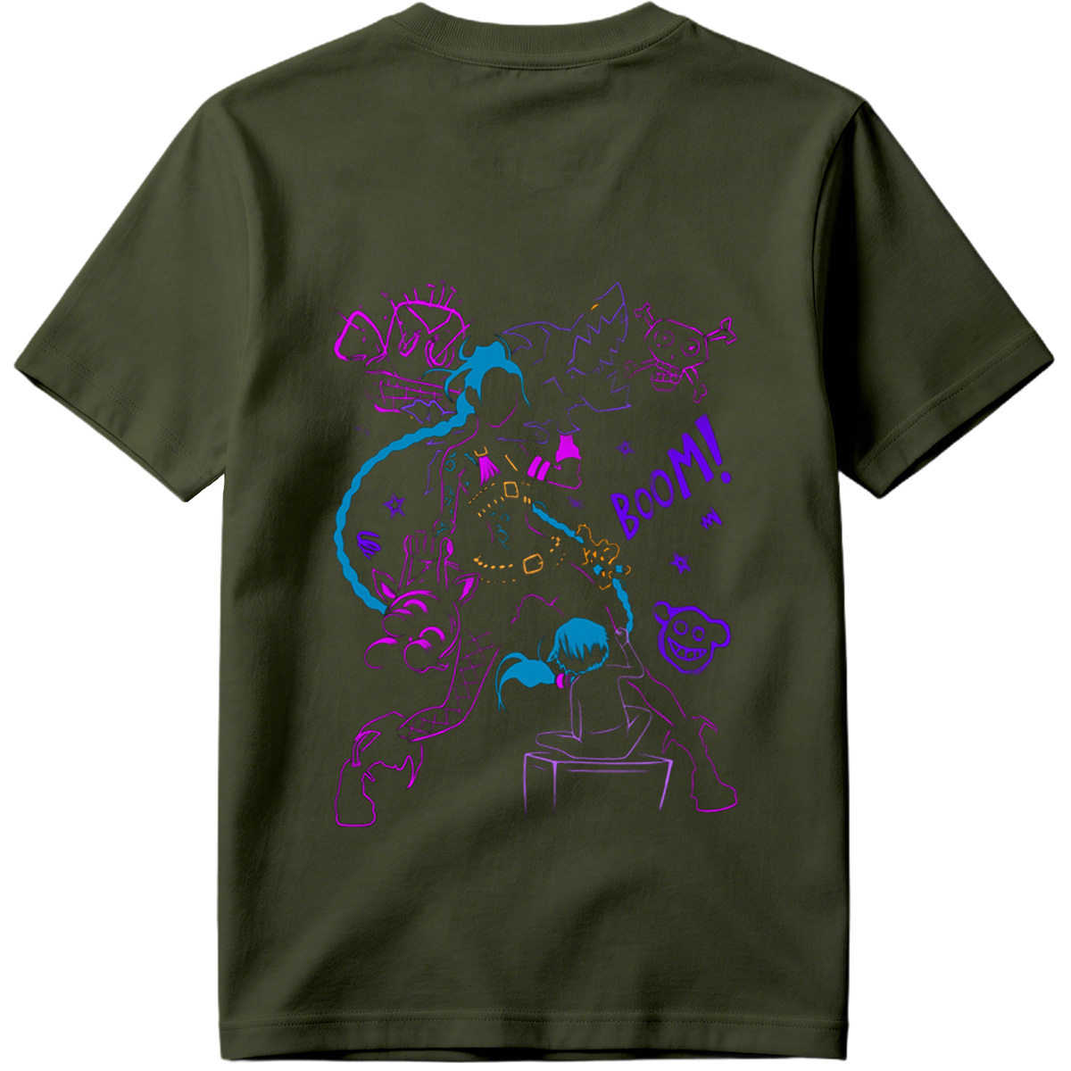 Doraemon and Friends in Neon Chaos: Boom! - Tee