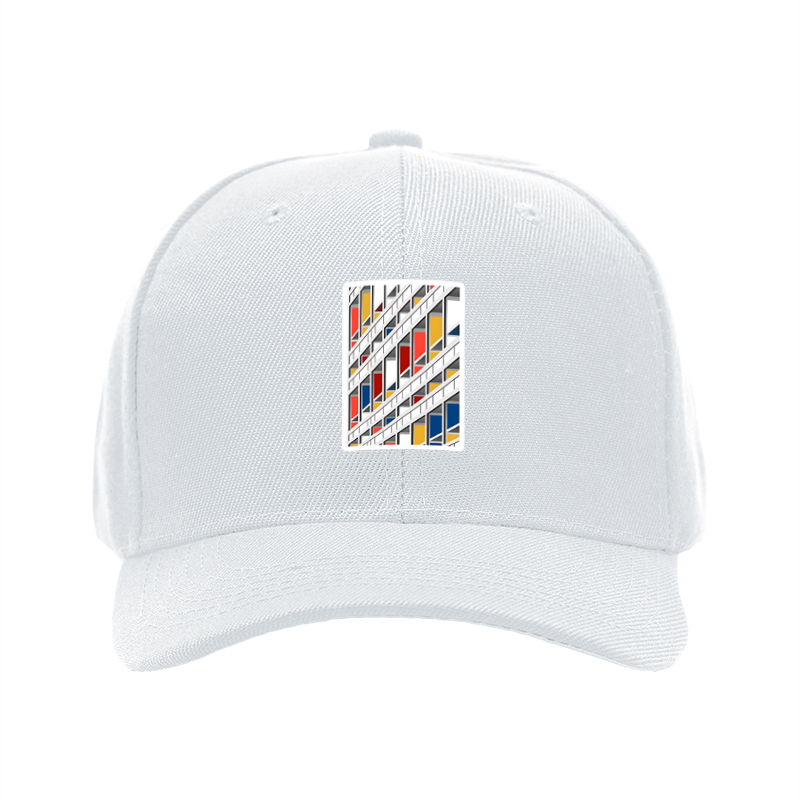1pc New Baseball Cap with Geometric Building Print Design Unisex Adjustable Hat for Outdoor Activities Urban Fashion Adults Casual Wear Street Style Accessory