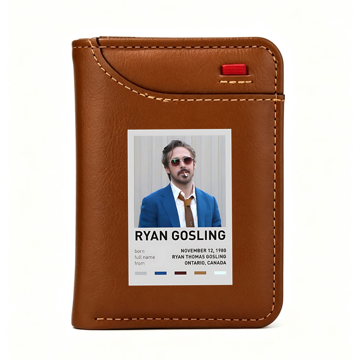 Ryan Gosling: Born November 12, 1980, Ryan Thomas Gosling from Ontario, Canada - Vertical Style Wallet