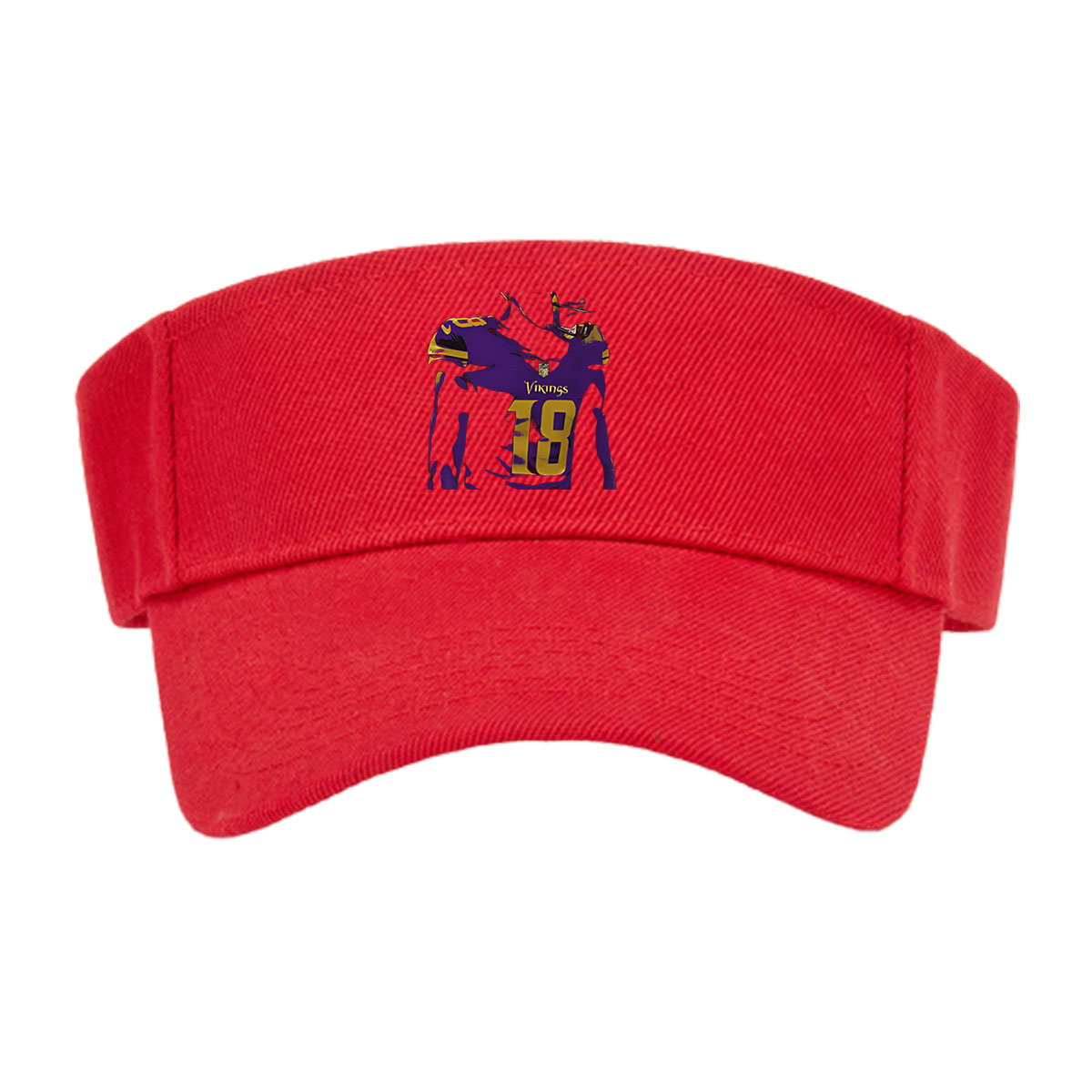 Justin Jefferson, Vikings #18, NFL Football Player -  Visor cap