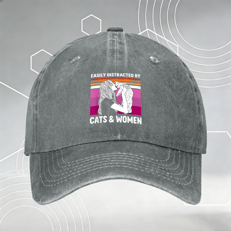 New Gothic Style Baseball Cap with Cute Cartoon Print and 