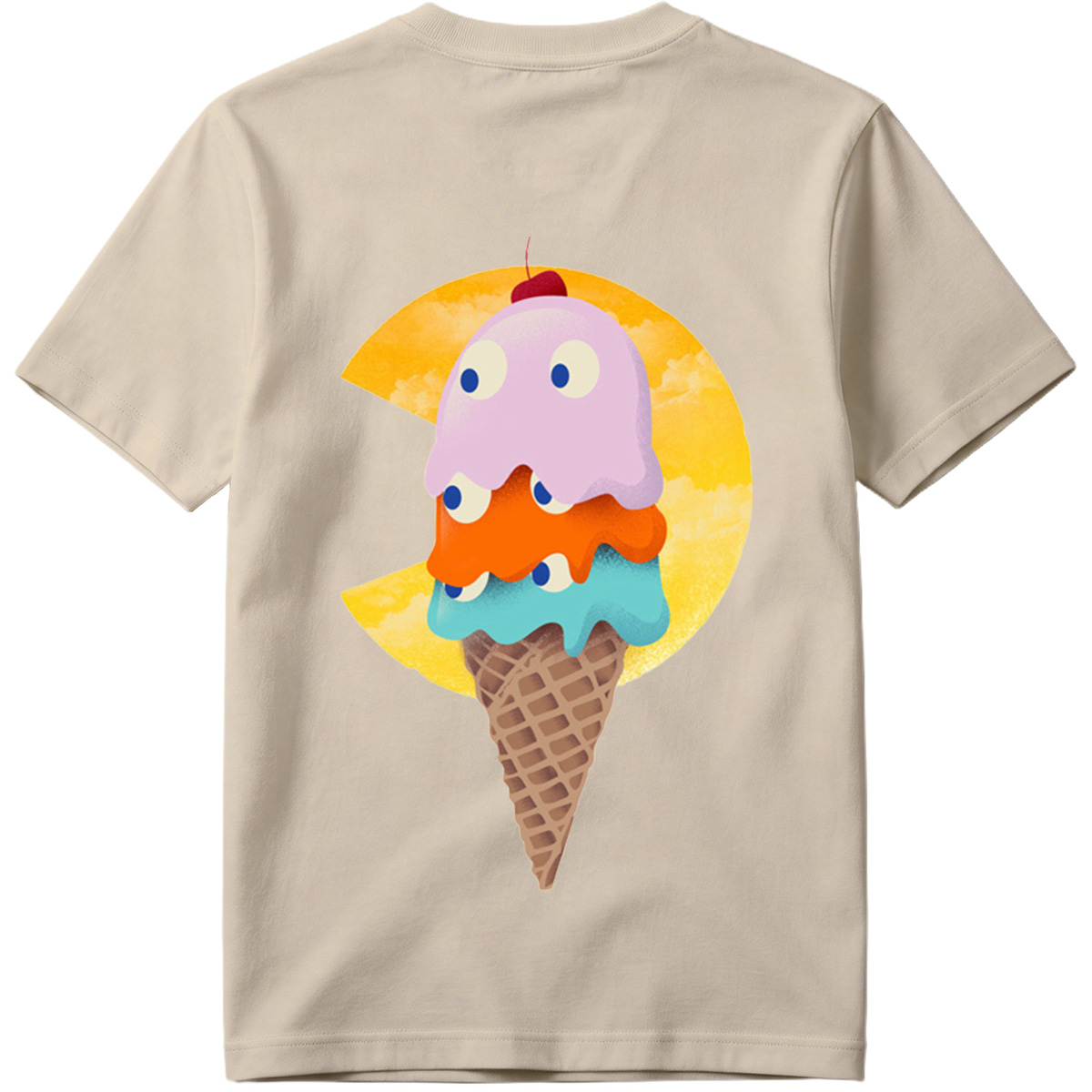 Pac-Man Ice Cream Cone - Tee