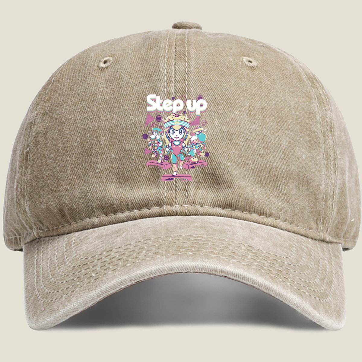 Step Up: Princess Peach, Mario, and Yoshi in Sync - Washed Denim - Baseball Cap