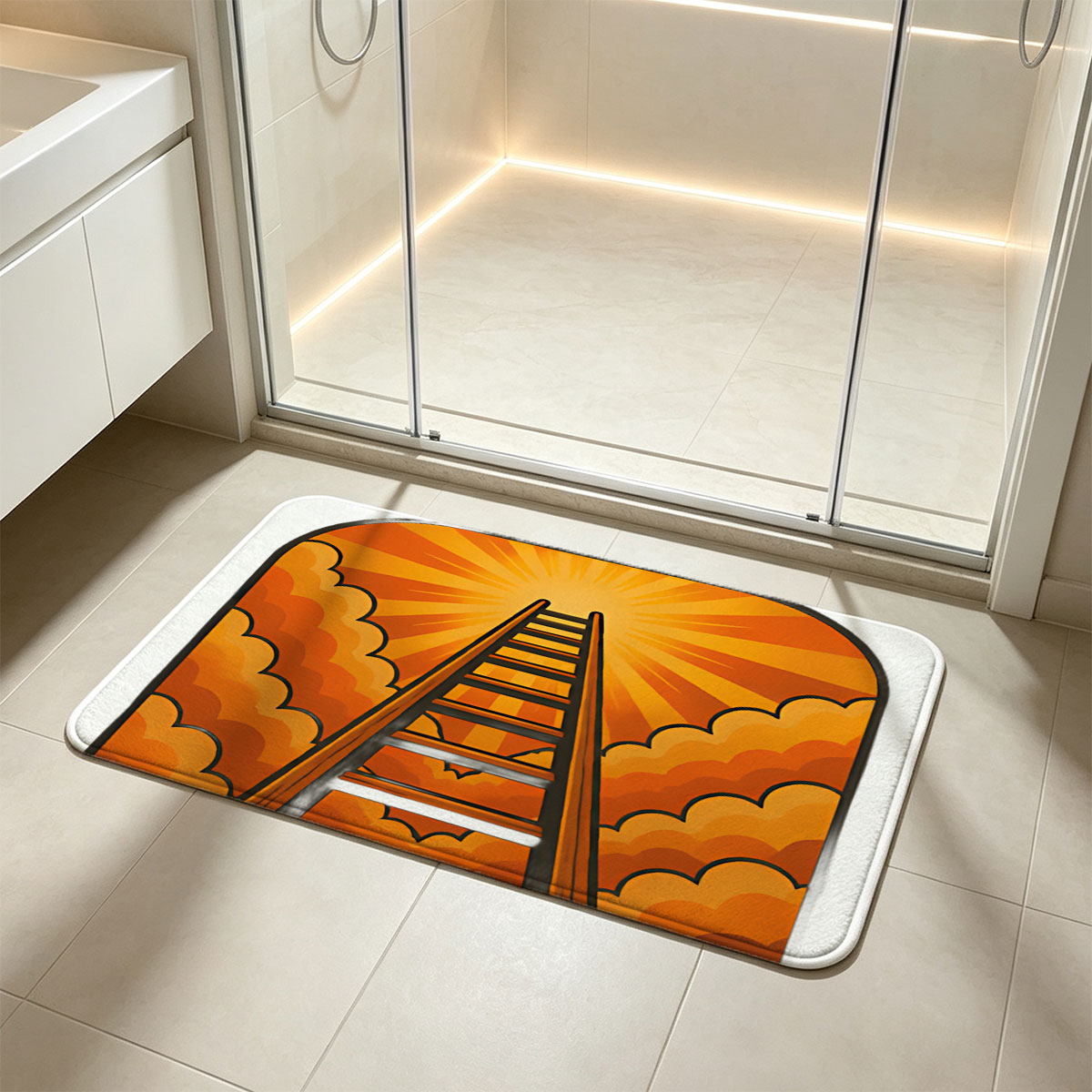 Sky is the Limit: Keep On Pressin' On - Flannel floor mat